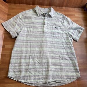 Vineyard vines popover shirt size large cotton 3 button plaid short sleeve